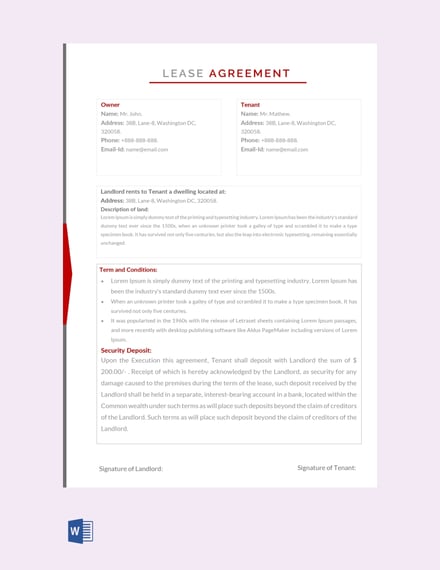 free lease agreement template 440x570 1