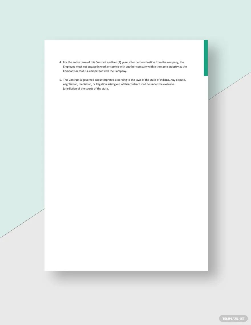 Agency Employment Contract Template