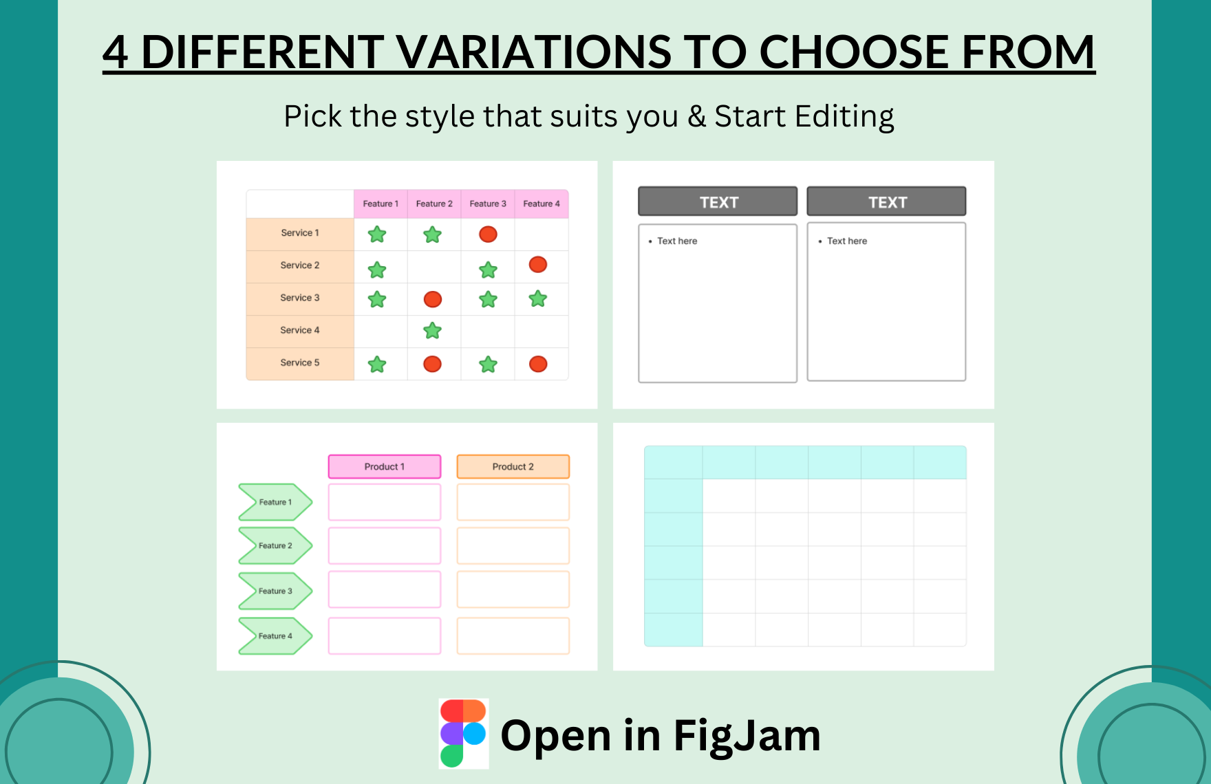 Free Comparison Chart Template