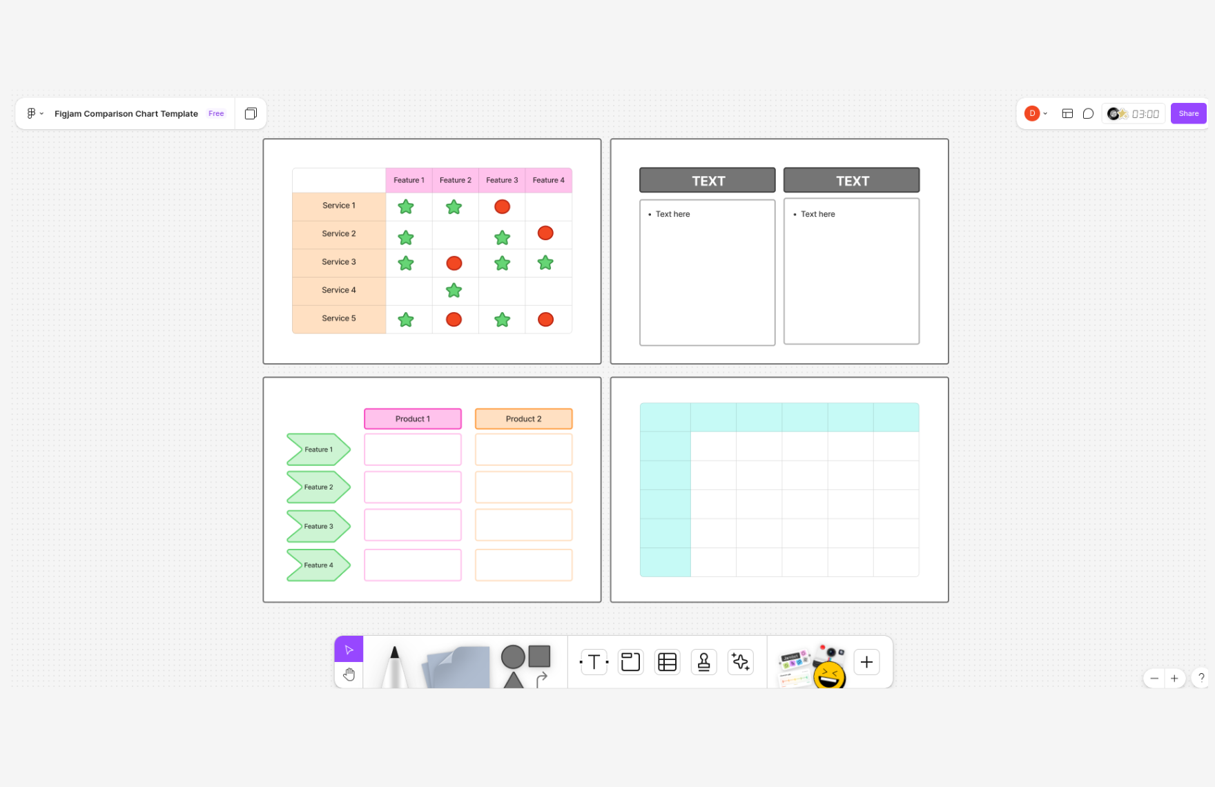 Free Comparison Chart Template