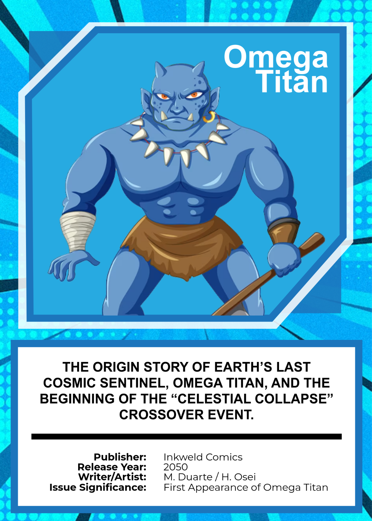 Free Comic Book Trading Card Template to Edit Online