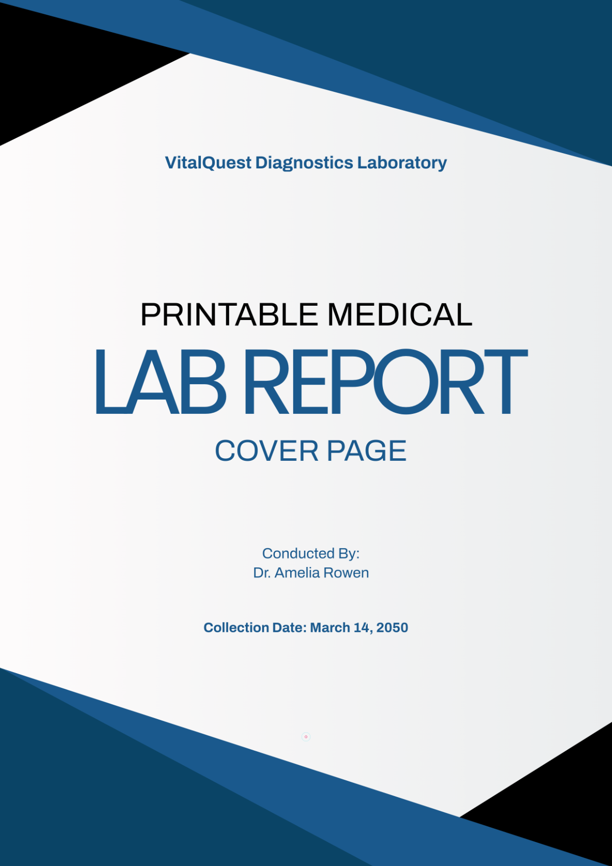 Free Printable Medical Lab Report Cover Page Template
