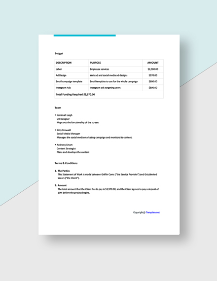 Agency Statement Template - Google Docs, Word | Template.net