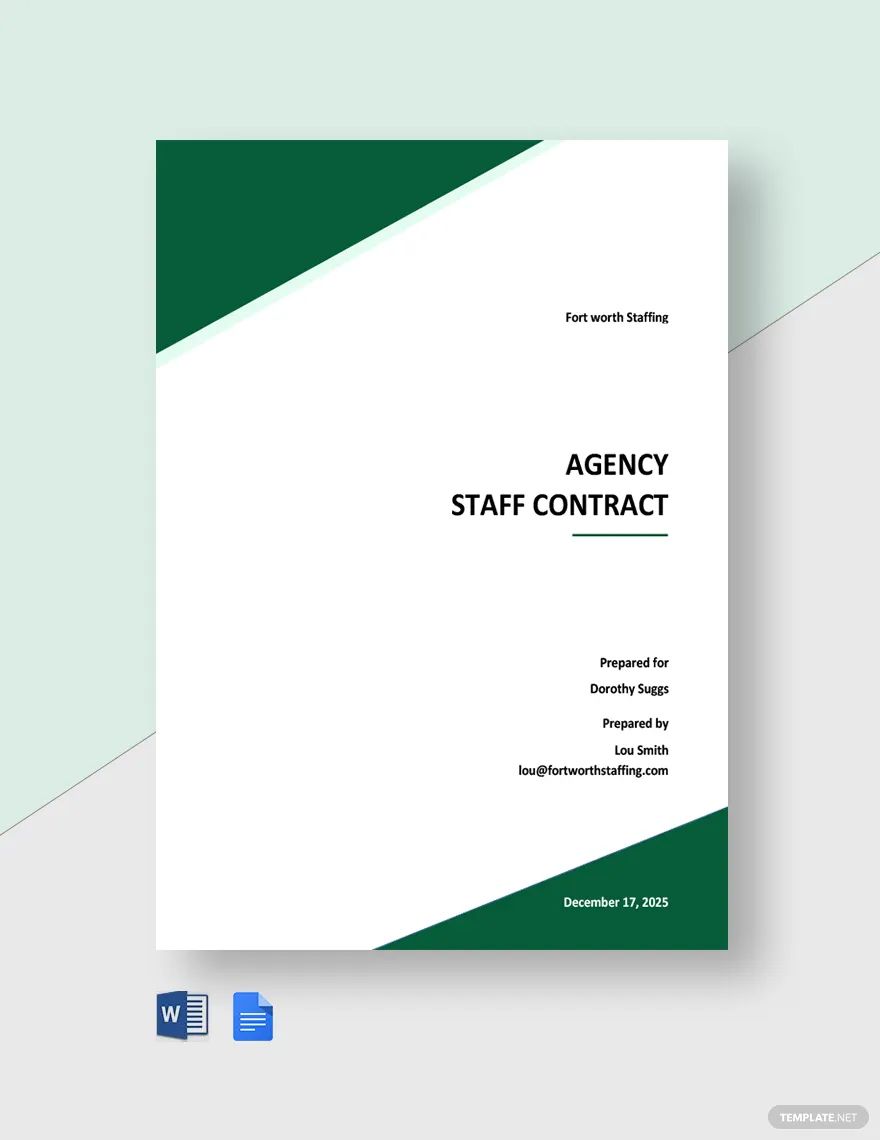 Agency Staff Contract Template