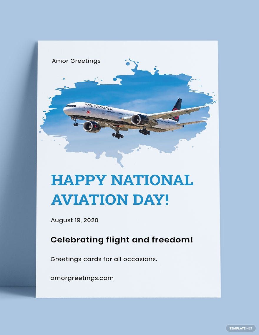 National Aviation Day Poster Template