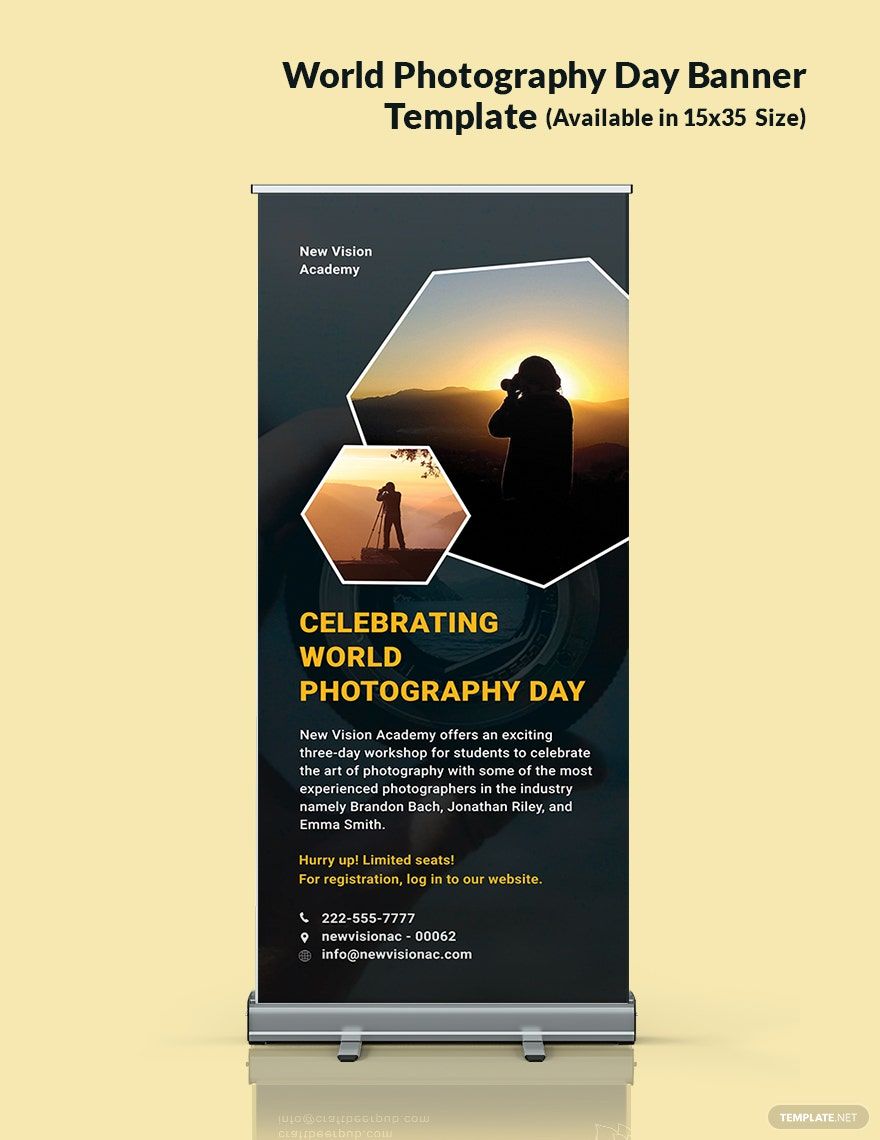 World Photography Day Banner Template