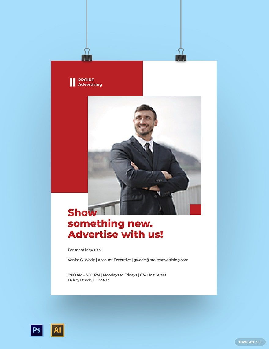 Free Advertising Agency Services Poster Template