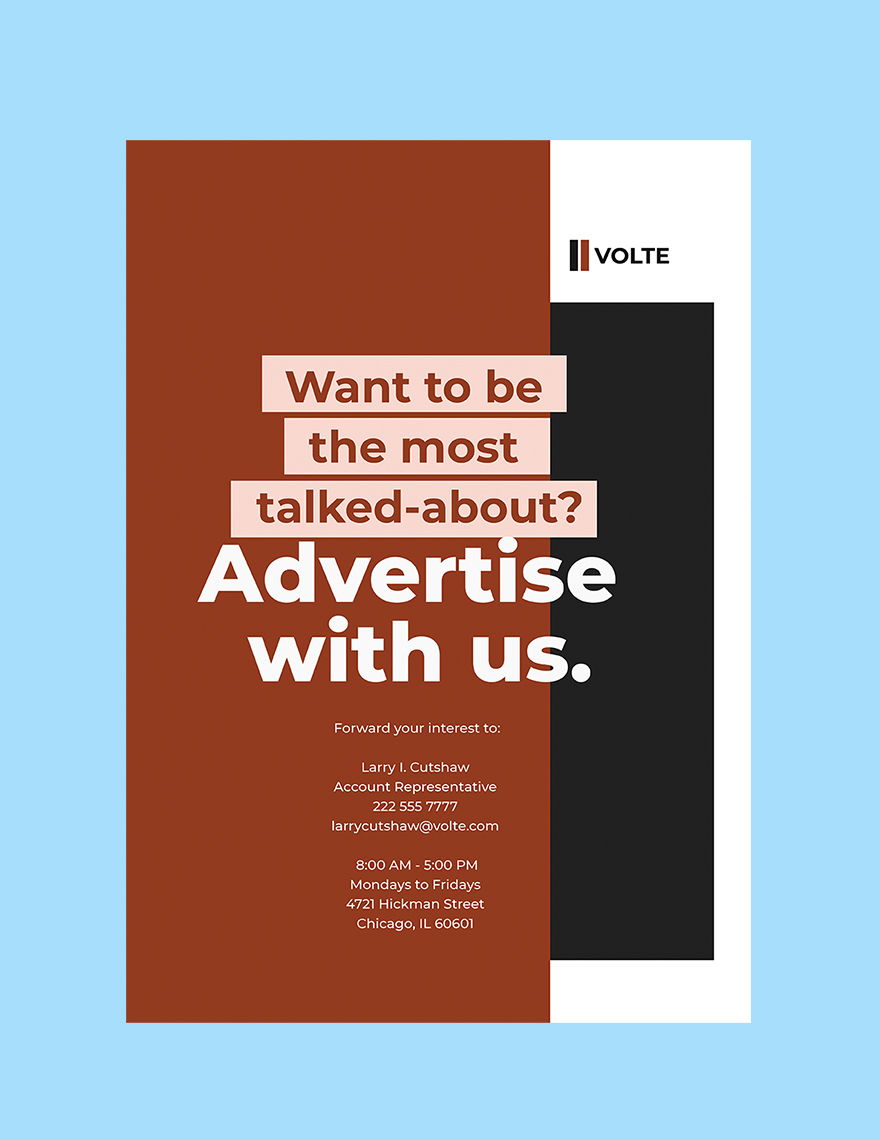 Branding Advertising Agency Poster Template Printable