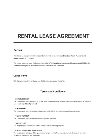 FREE Rental Agreement Termination Letter Template - Word (DOC) | Google ...