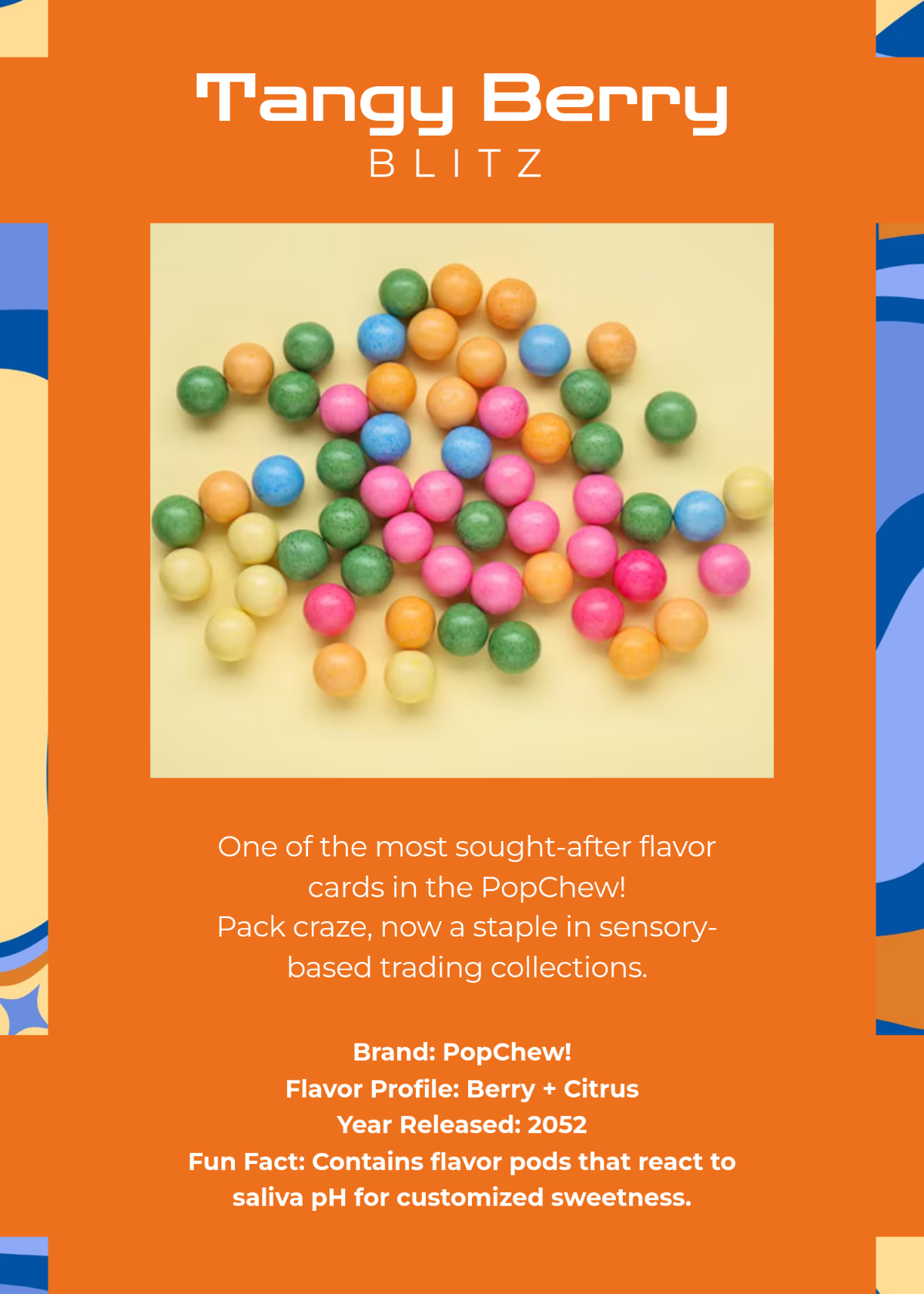 Free Bubble Gum Trading Card Template to Edit Online