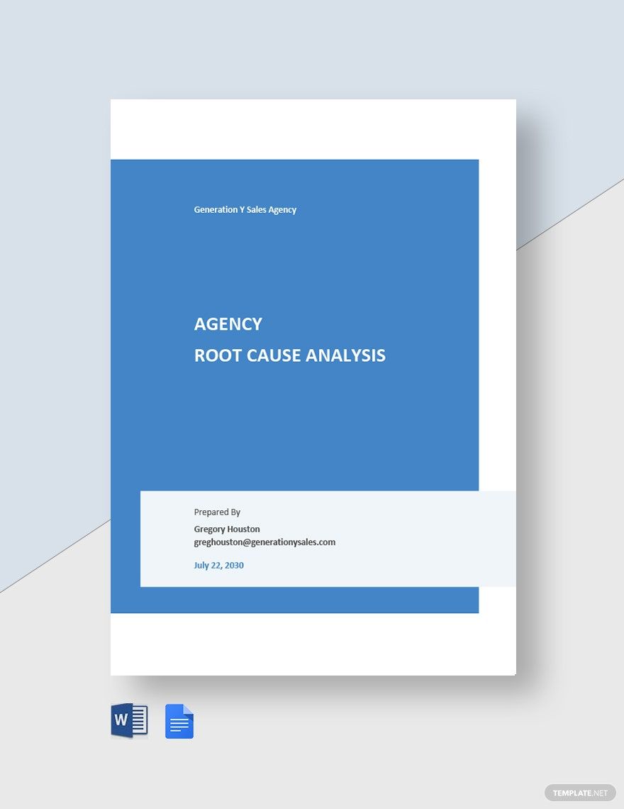 Agency Root Cause Analysis Template