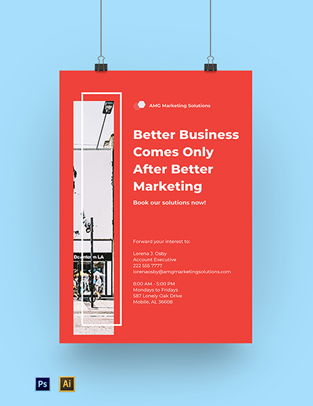 Marketing  Solutions Agency Poster Template