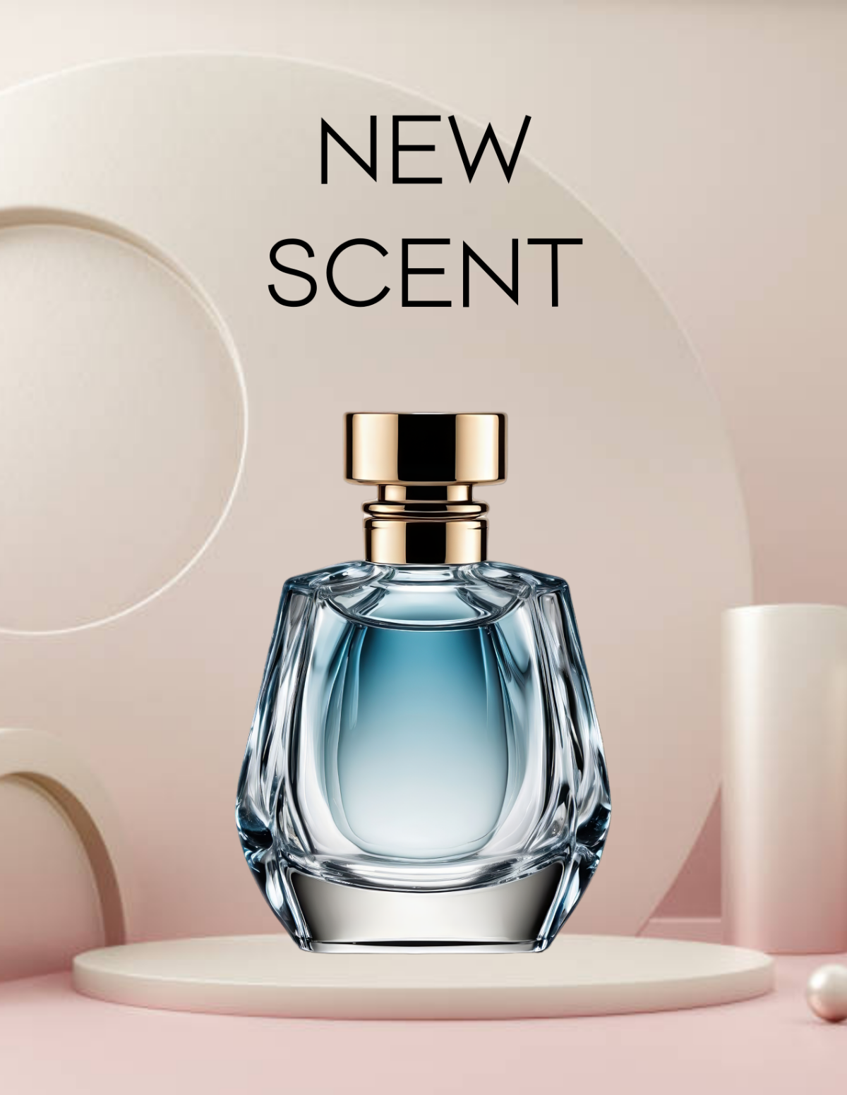 Free Professional Perfume Pedestal Photo Template to Edit Online