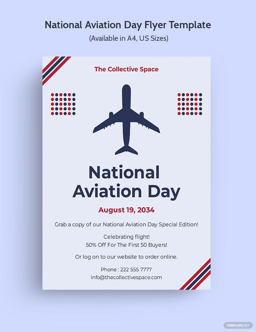 National Aviation Day Flyer Template
