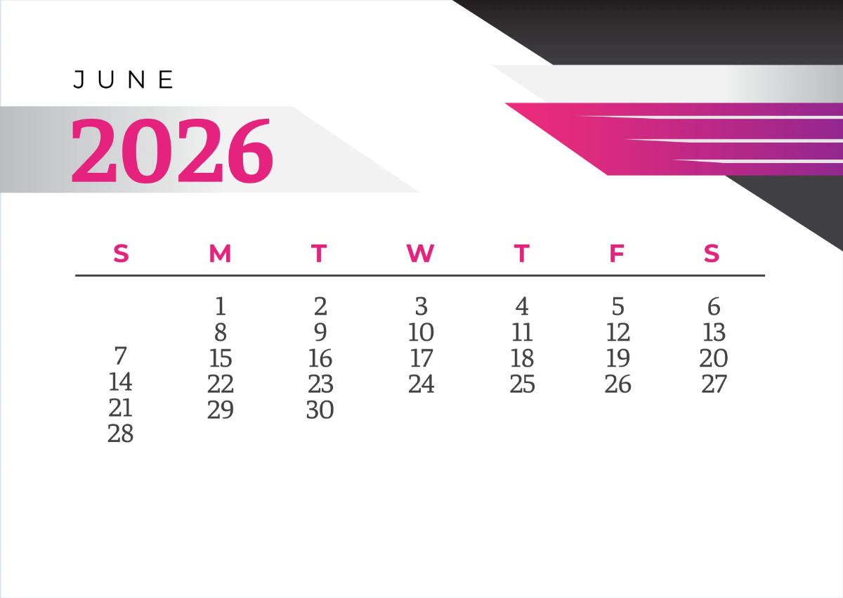 Free 2026 Calendar Template to Edit Online