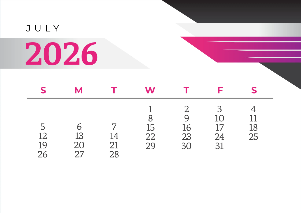 Free 2026 Calendar Template to Edit Online