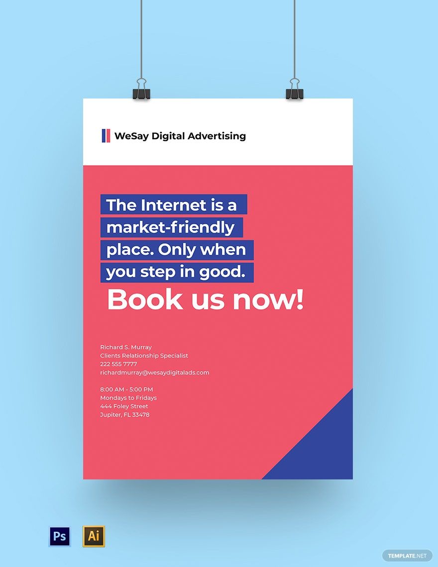 Free Digital Advertising Agency Poster Template