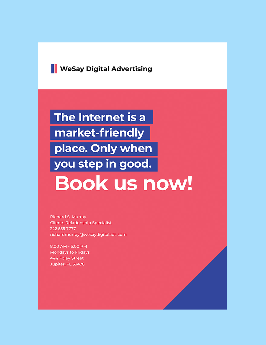 Digital Advertising Agency Poster Template Printable
