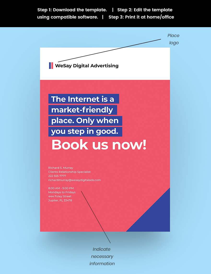 Digital Advertising Agency Poster Template Snippet