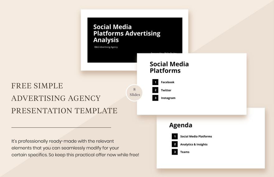 Simple Advertising Agency Presentation Template