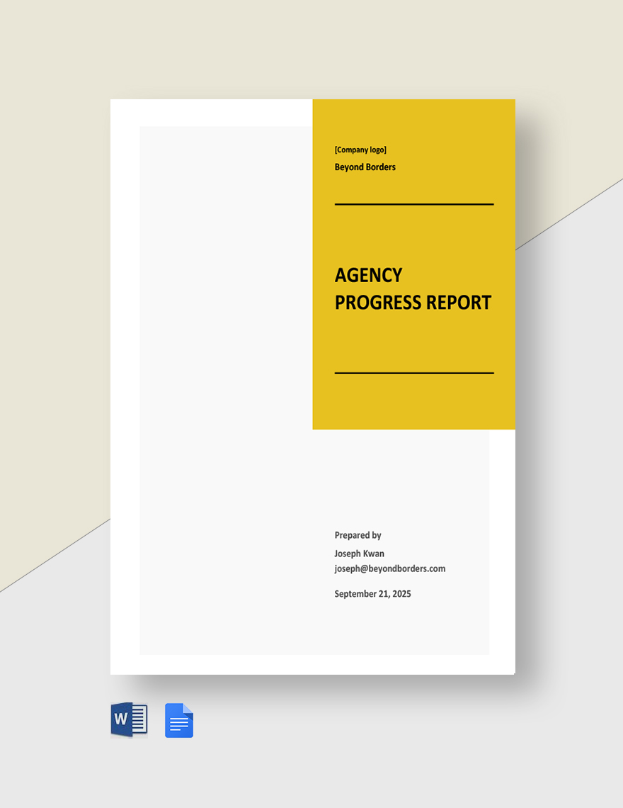 Free Simple Advertising Agency Report Template - Google Docs, Word ...