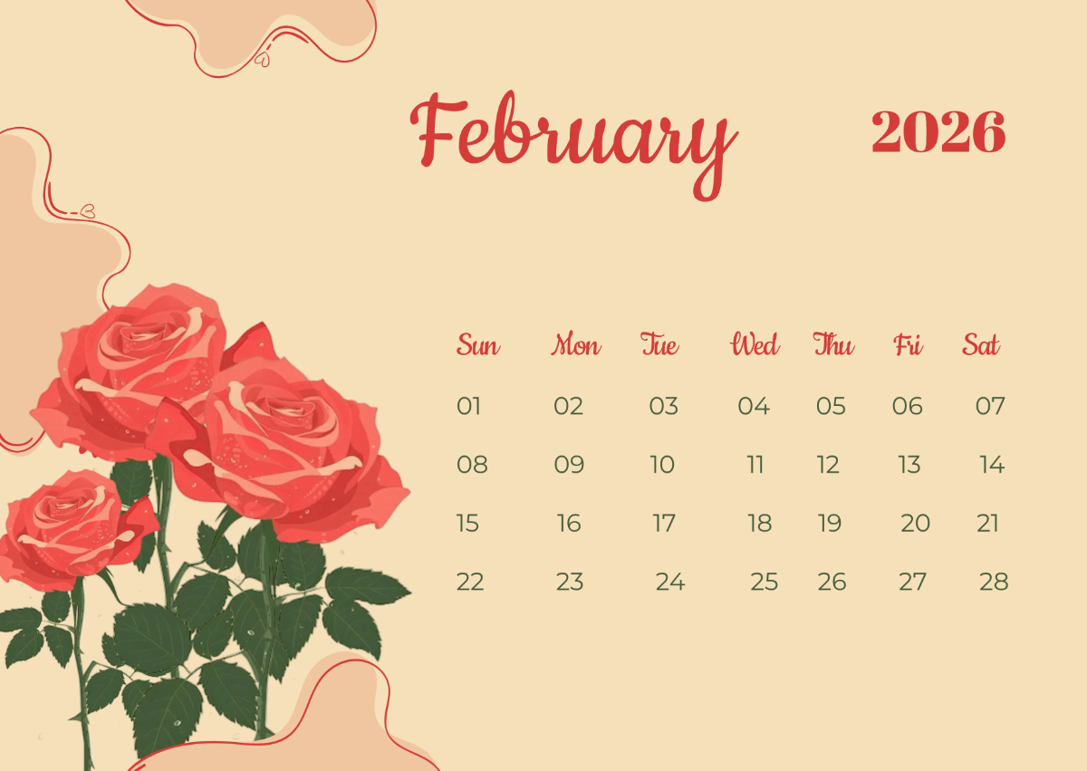 Free Aesthetic 2026 Designer Calendar Template to Edit Online