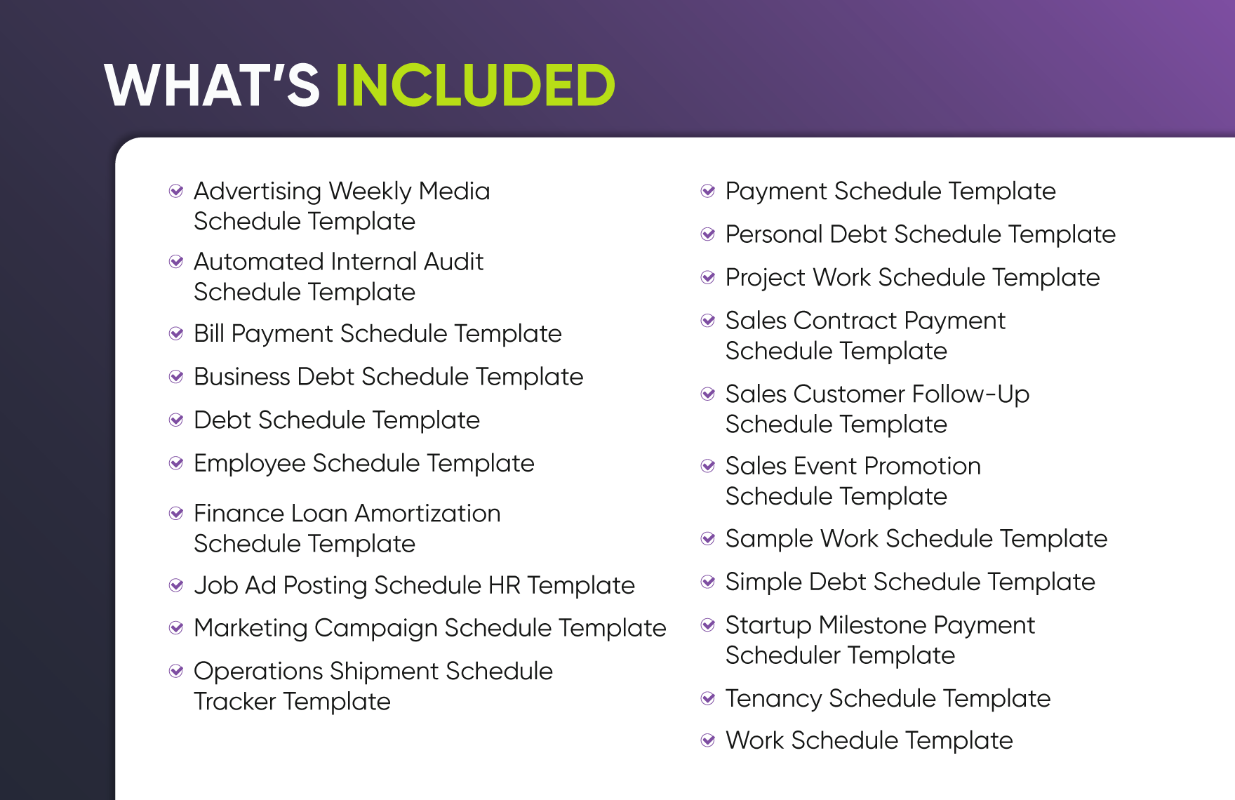 20+ Business Schedule Pro Template Bundle