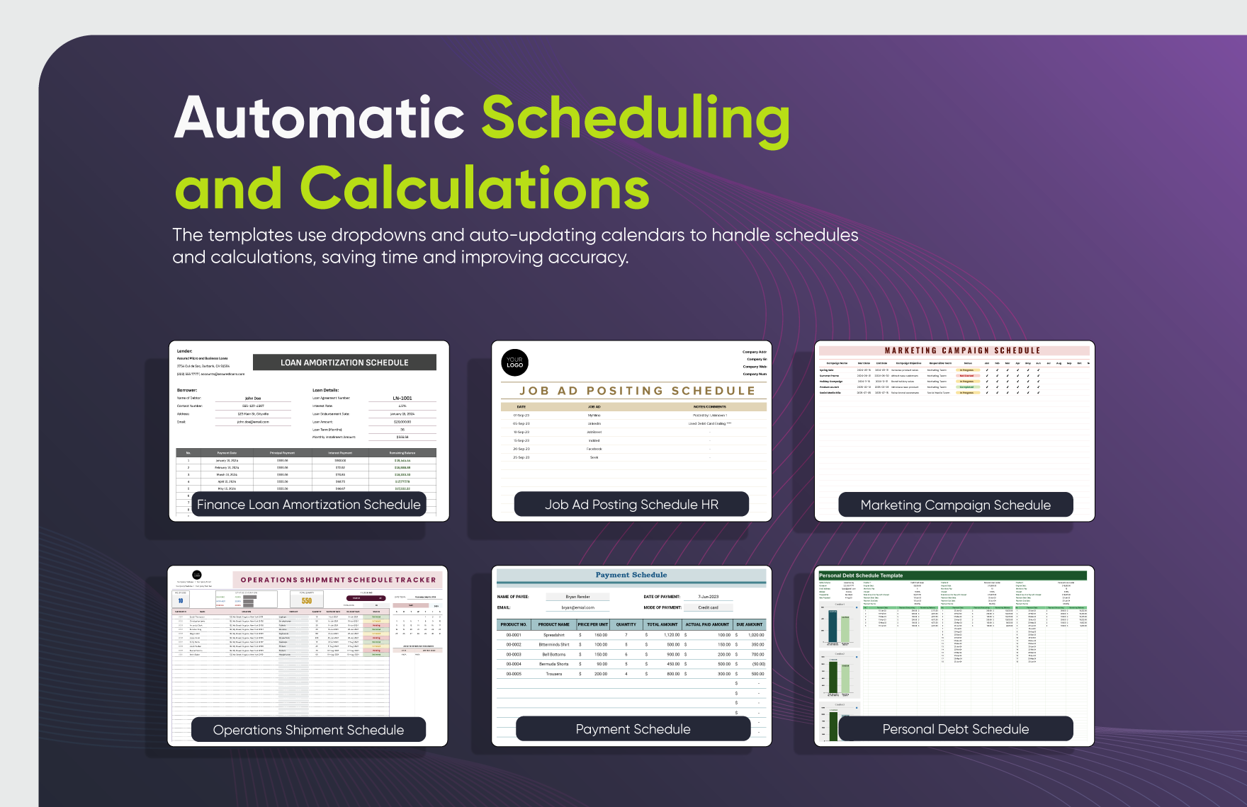20+ Business Schedule Pro Template Bundle