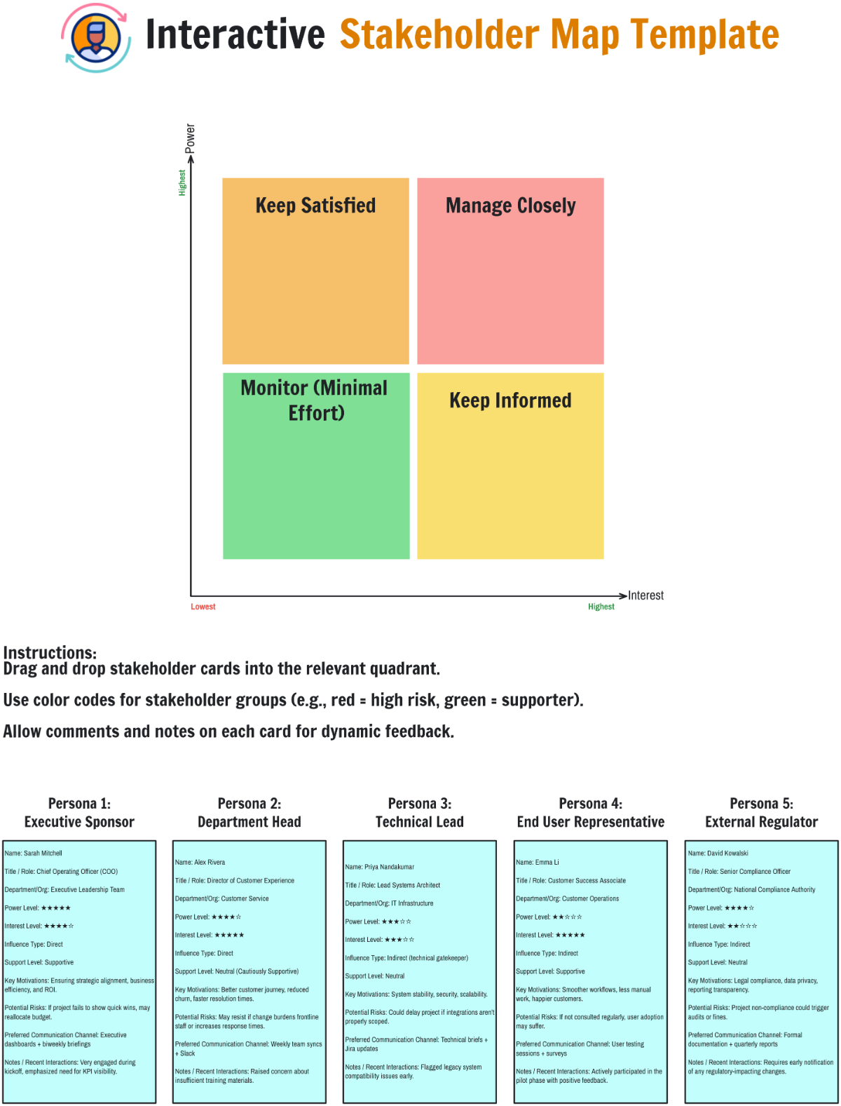 Free Interactive Stakeholder Map Template