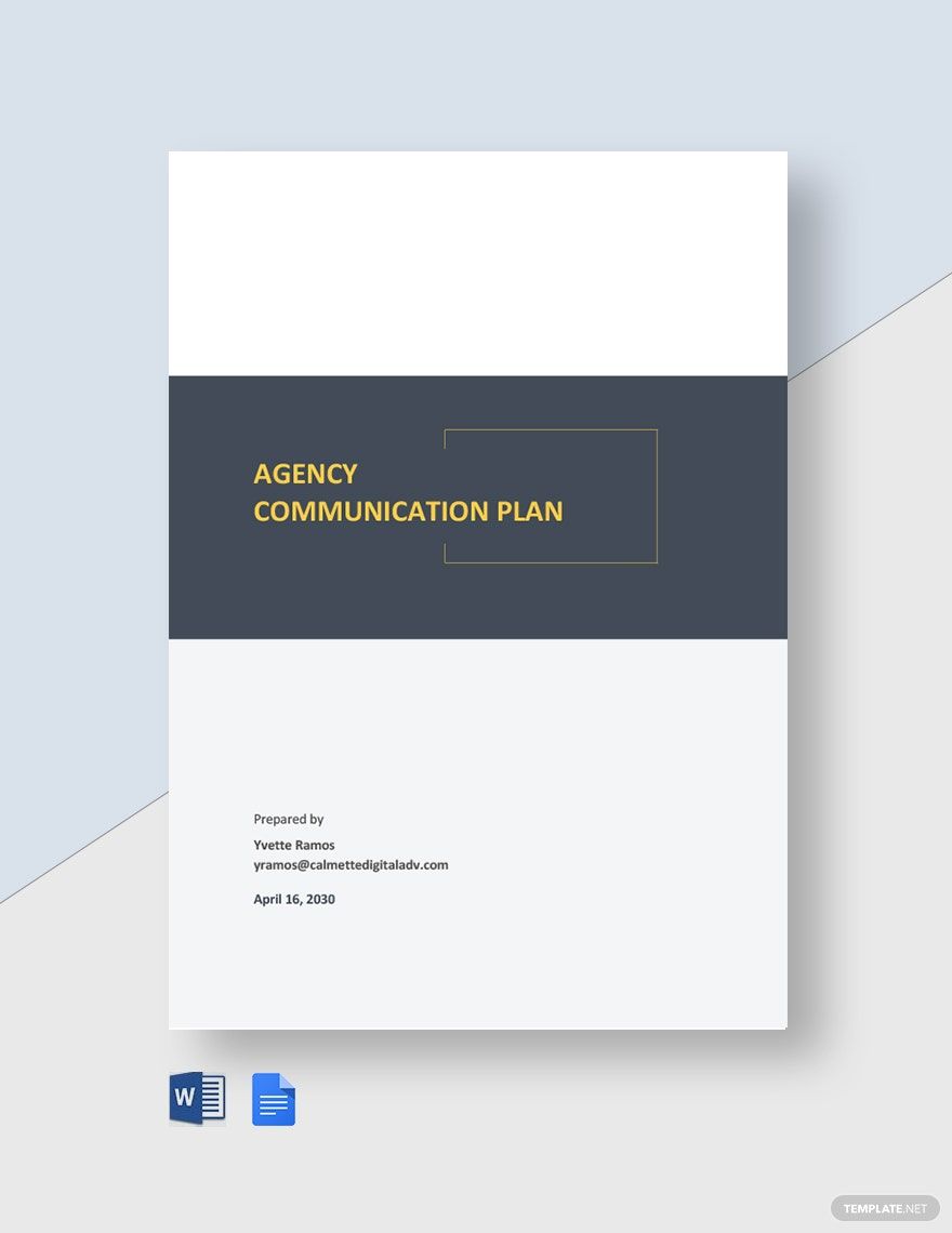 Agency Communication Plan Template
