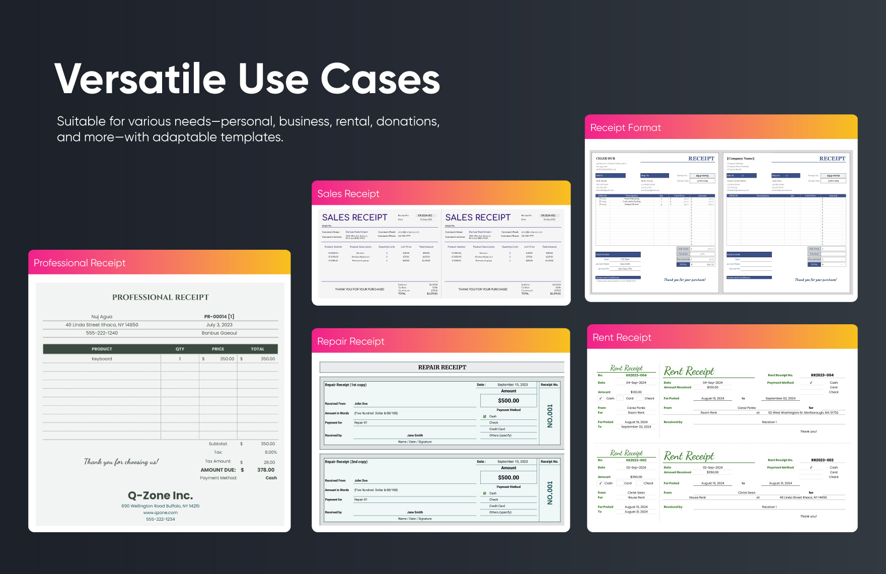 20+ Receipt Keeper Template Bundle