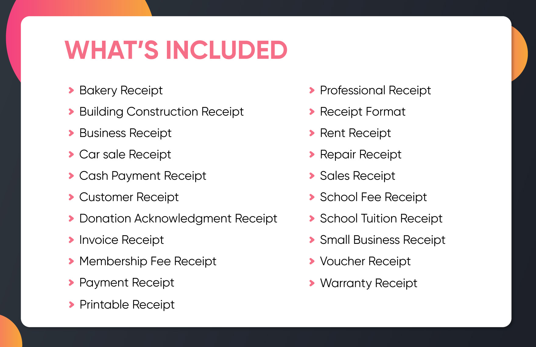 20+ Receipt Keeper Template Bundle