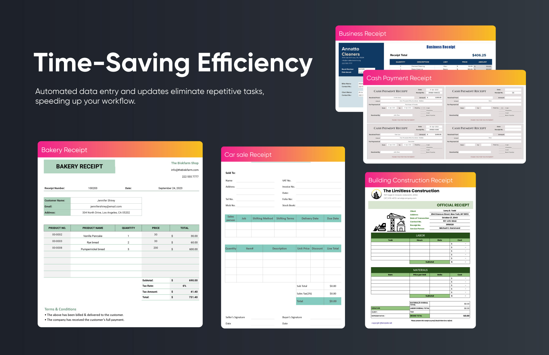 20+ Receipt Keeper Template Bundle