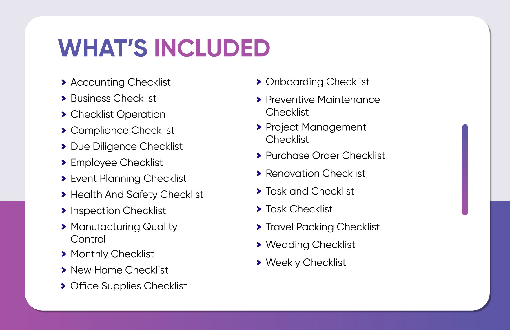 20+ Ultimate Checklists Pack Template Bundle