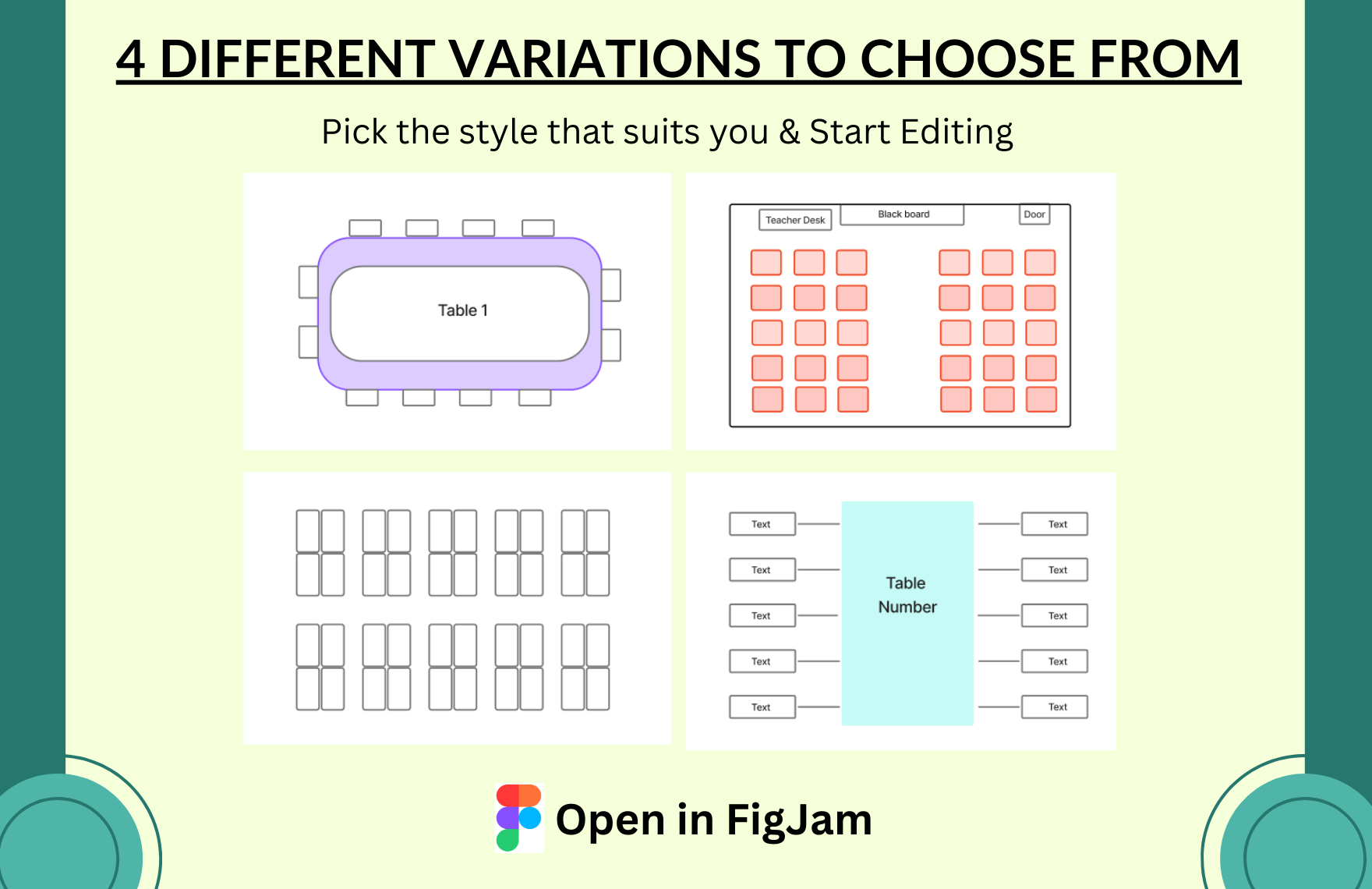 Free Seating Chart Template