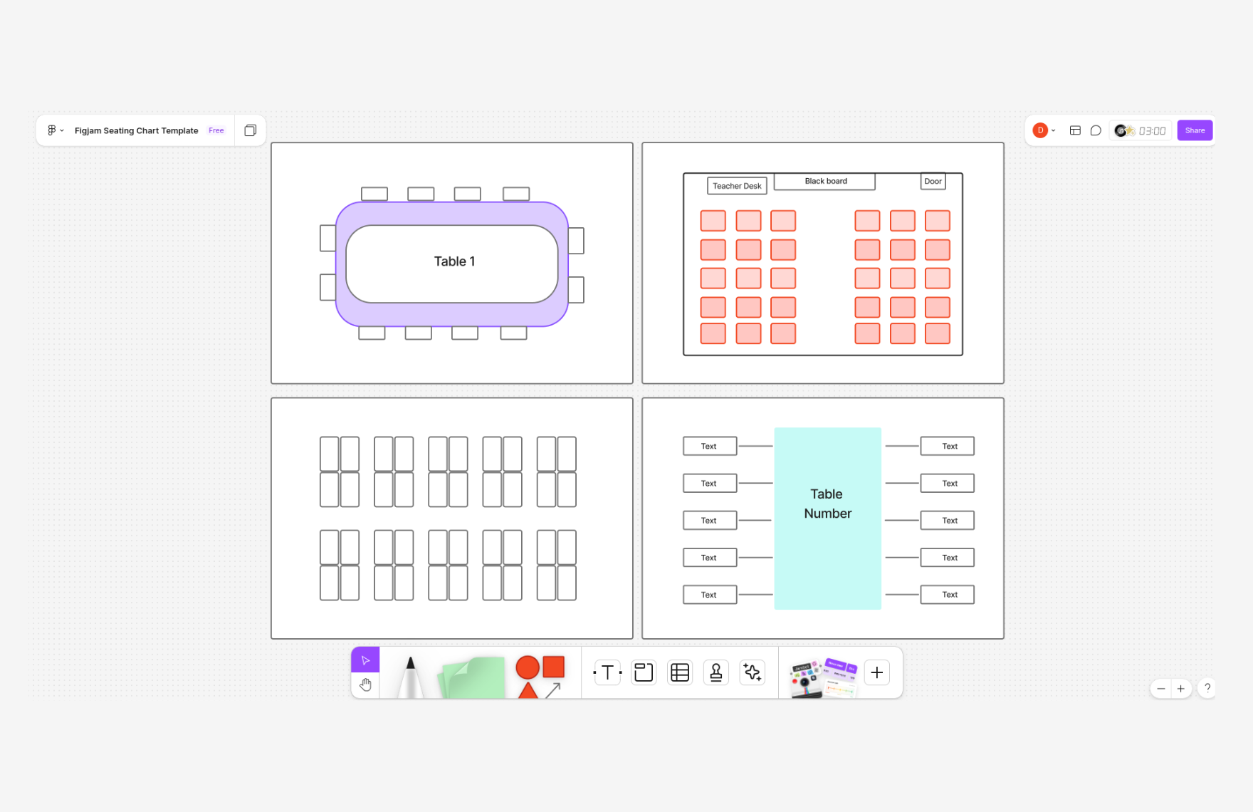 Free Seating Chart Template