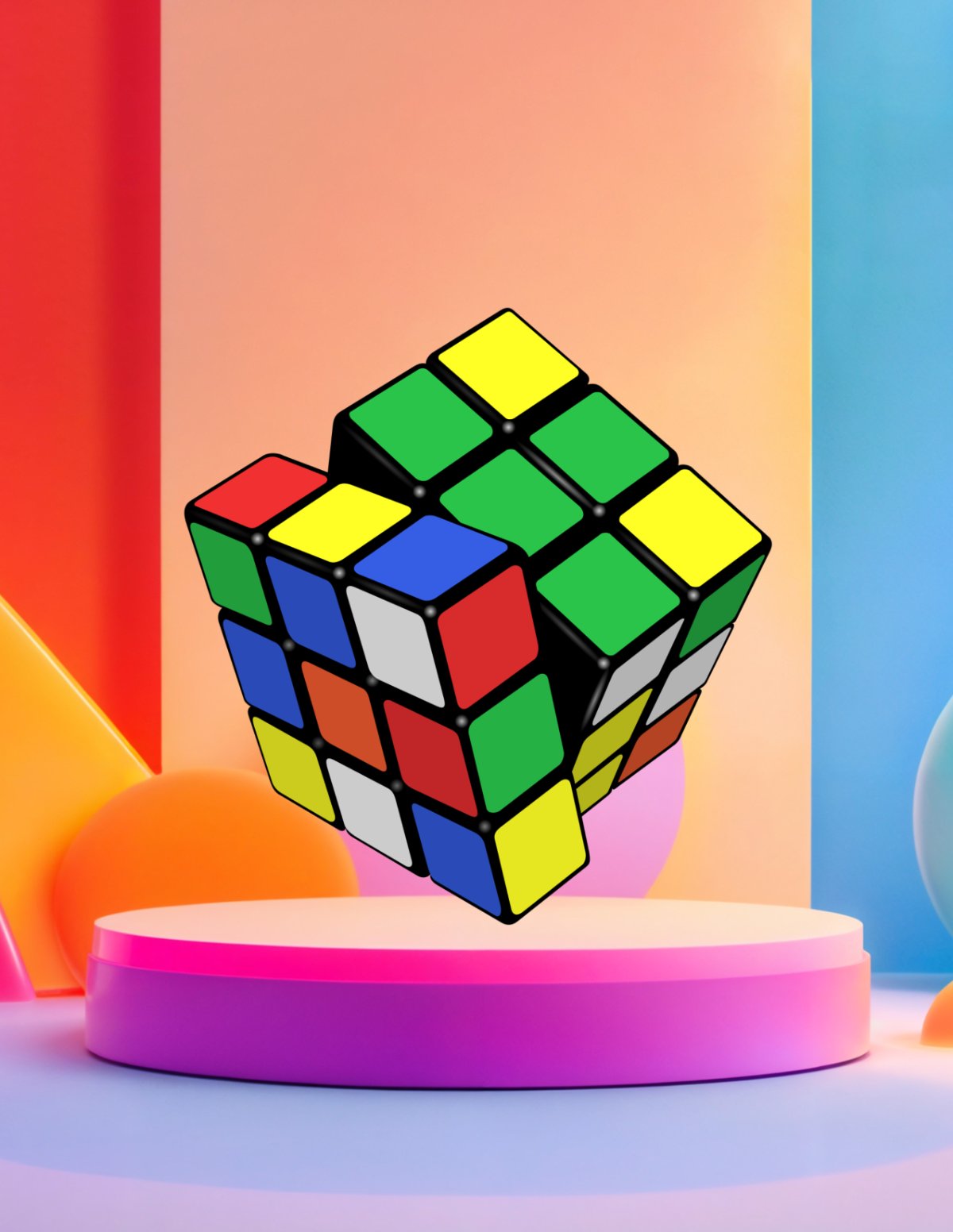 Free Colorful Stylized Pedestal Photo Template to Edit Online