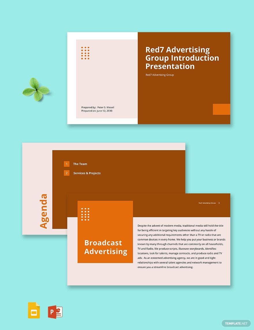 Advertising Agency Introduction Presentation Template