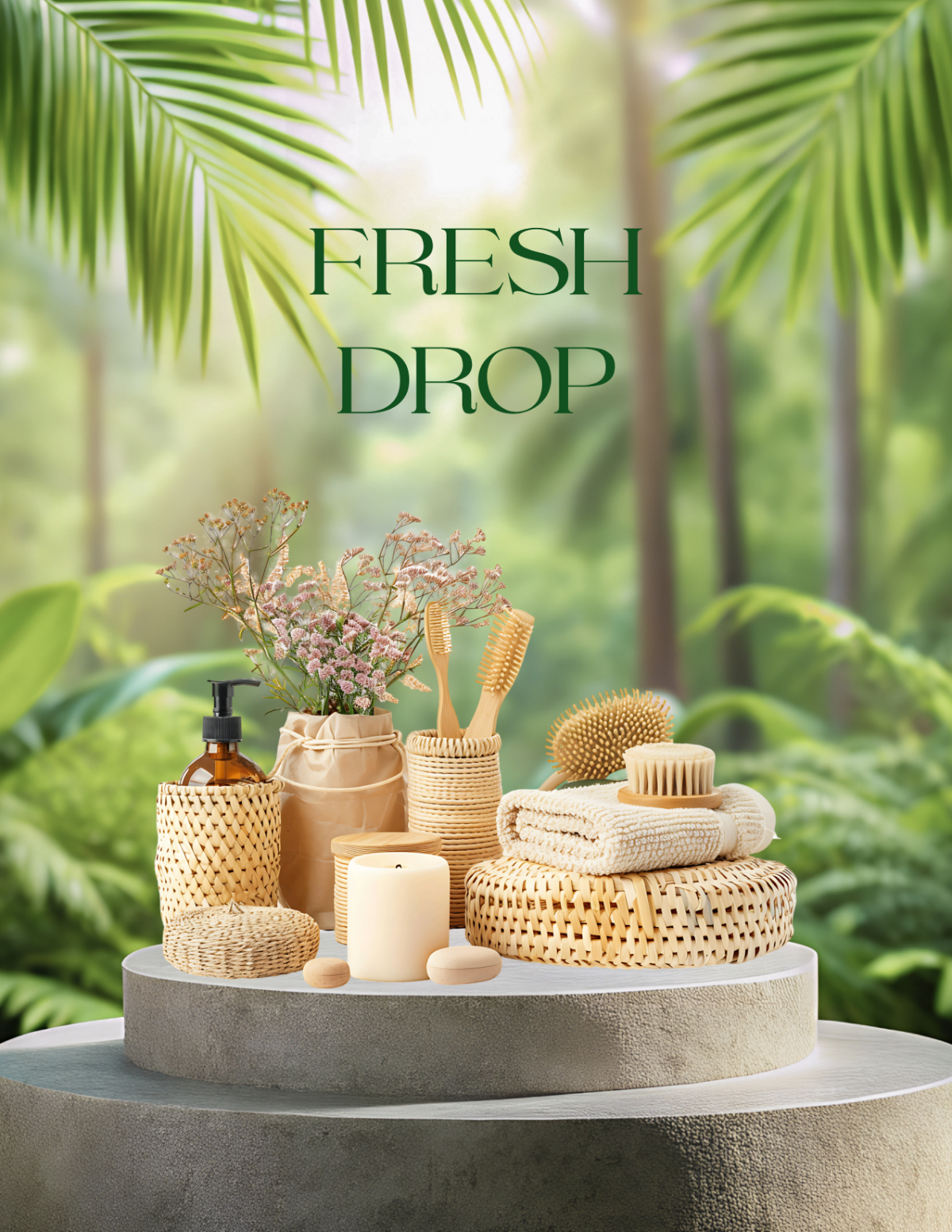Free Rock Pedestal Photo Template to Edit Online