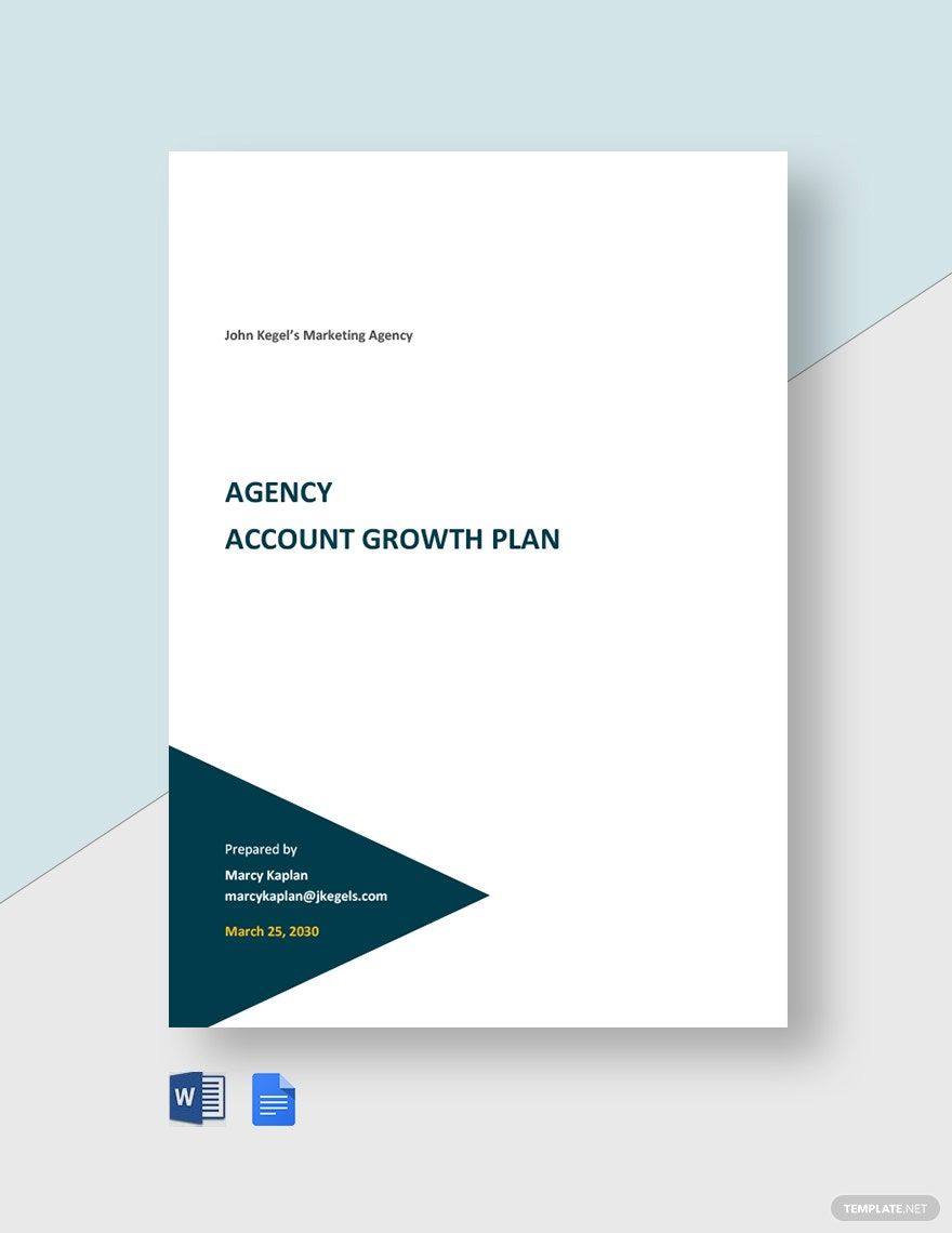Agency Account Growth Plan Template