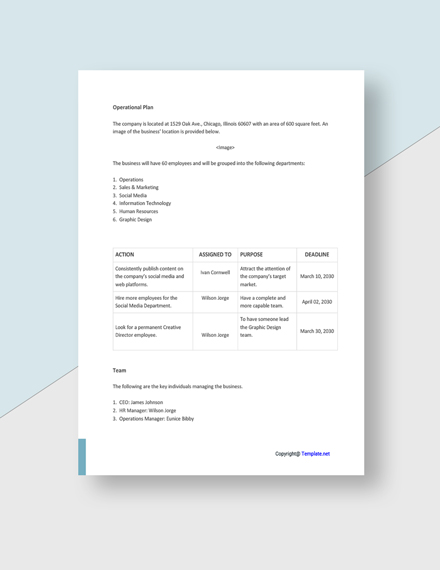 Free Sample Agency Plan Template - Google Docs, Word | Template.net