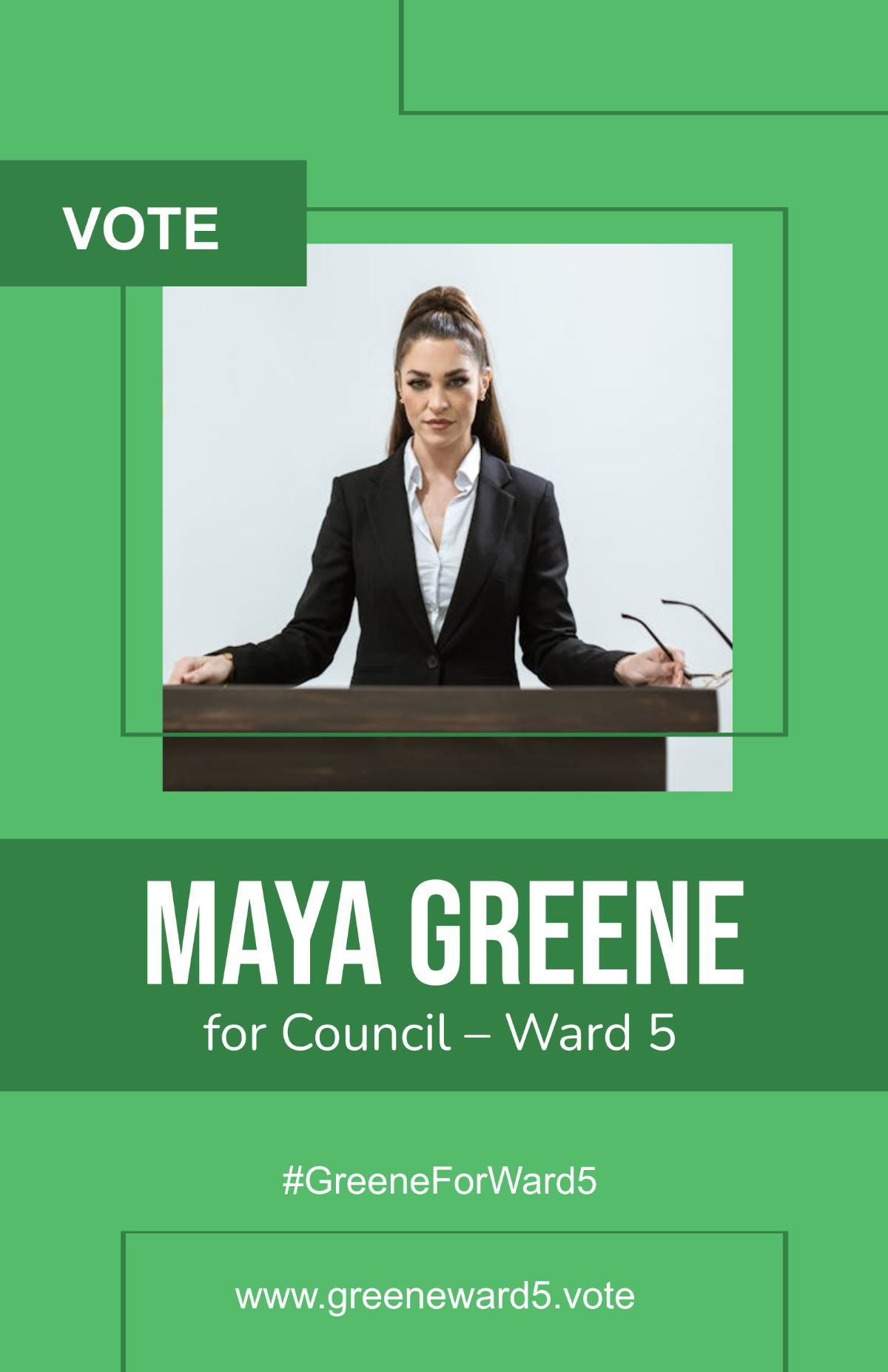 Free Minimalist Background Election Poster Template to Edit Online