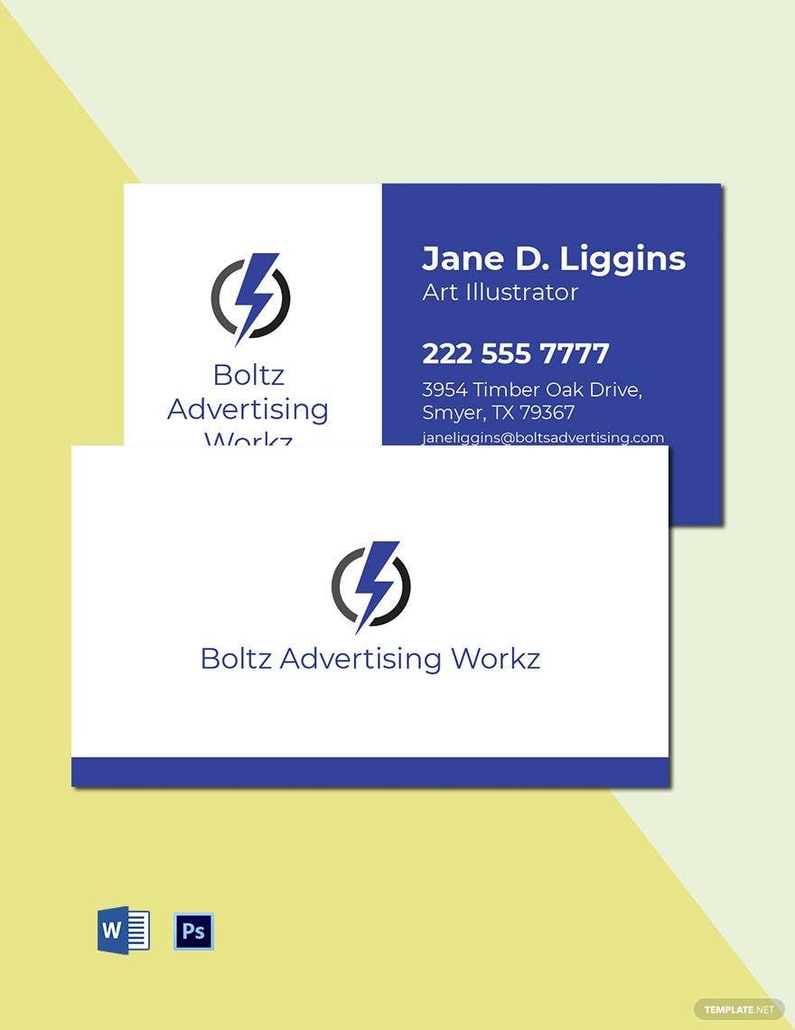 Free Simple Agency Business Card Template