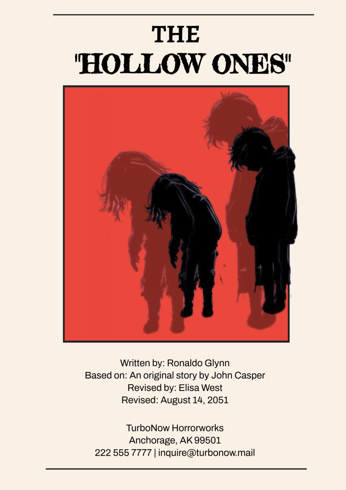 Free Horror Screenplay Cover Page Template