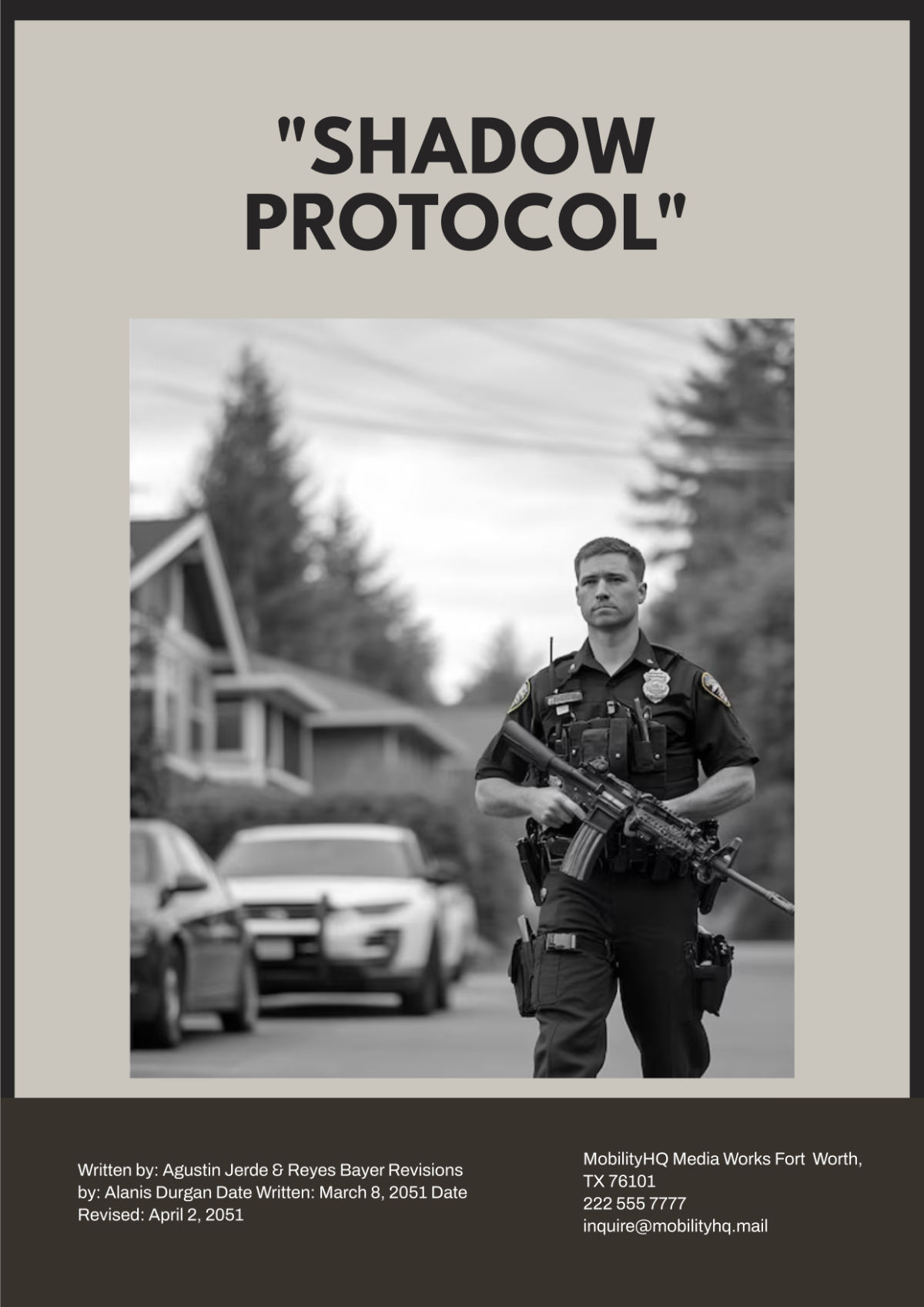 Free Collaborative Screenplay Cover Page Template