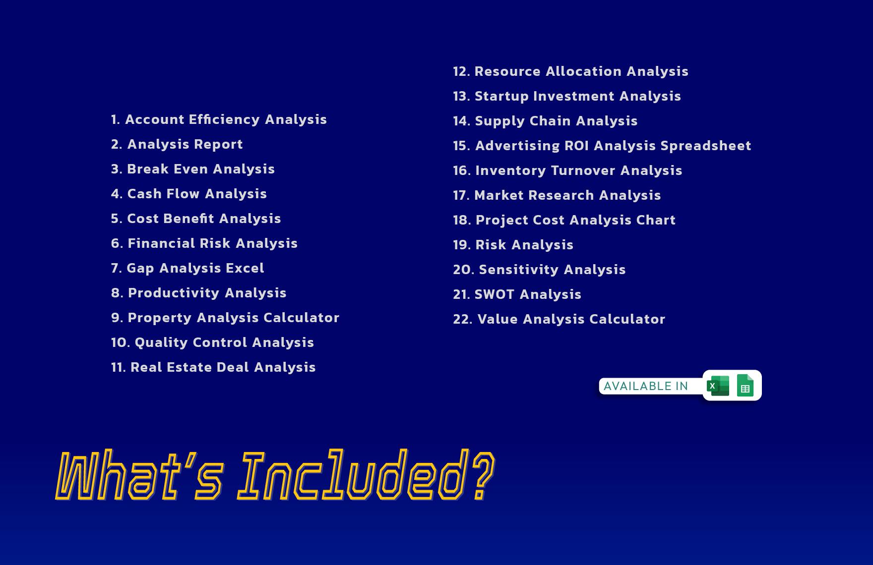 Advanced Data Analysis Kit Template Bundle