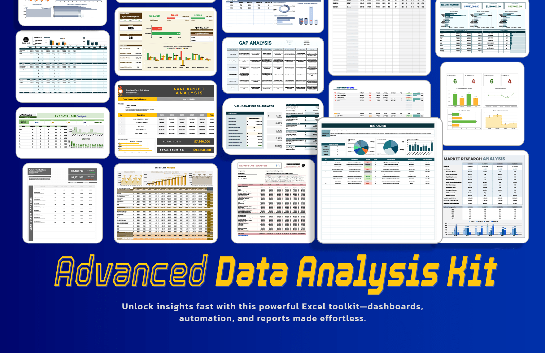 Advanced Data Analysis Kit Template Bundle