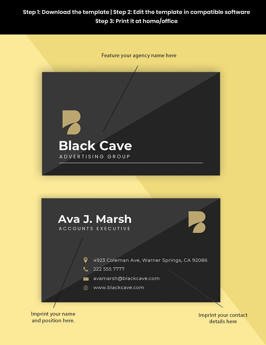 Modern Advertising Agency Business Card Template