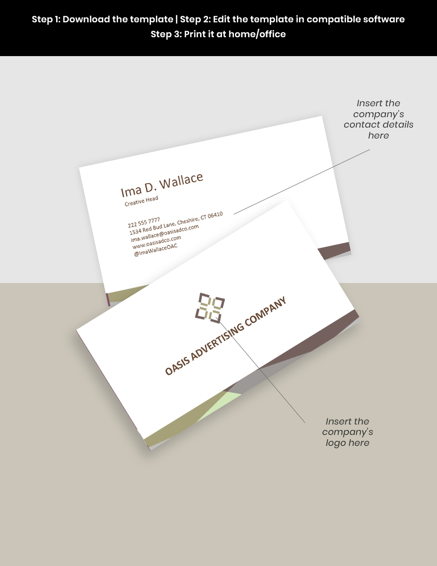 Advertising Company Business Card Template