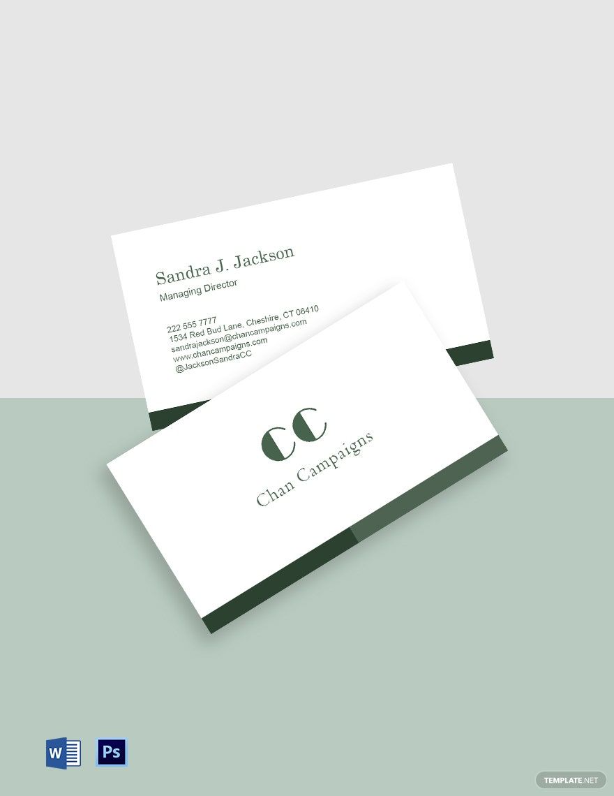 Free Advertising Manager Business Card Template